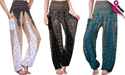Peacock Printed Yoga Pants!